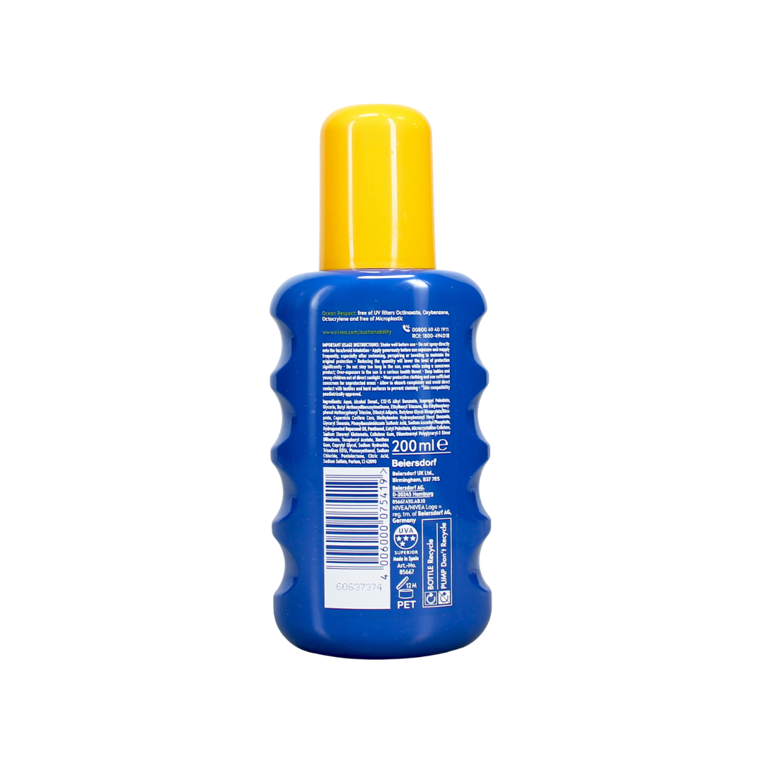 NIVEA SUN Kids Protect & Care Coloured Spray SPF50+ | Children's Sunscreen Spray | Water Resistant Sun Protection | 200ml