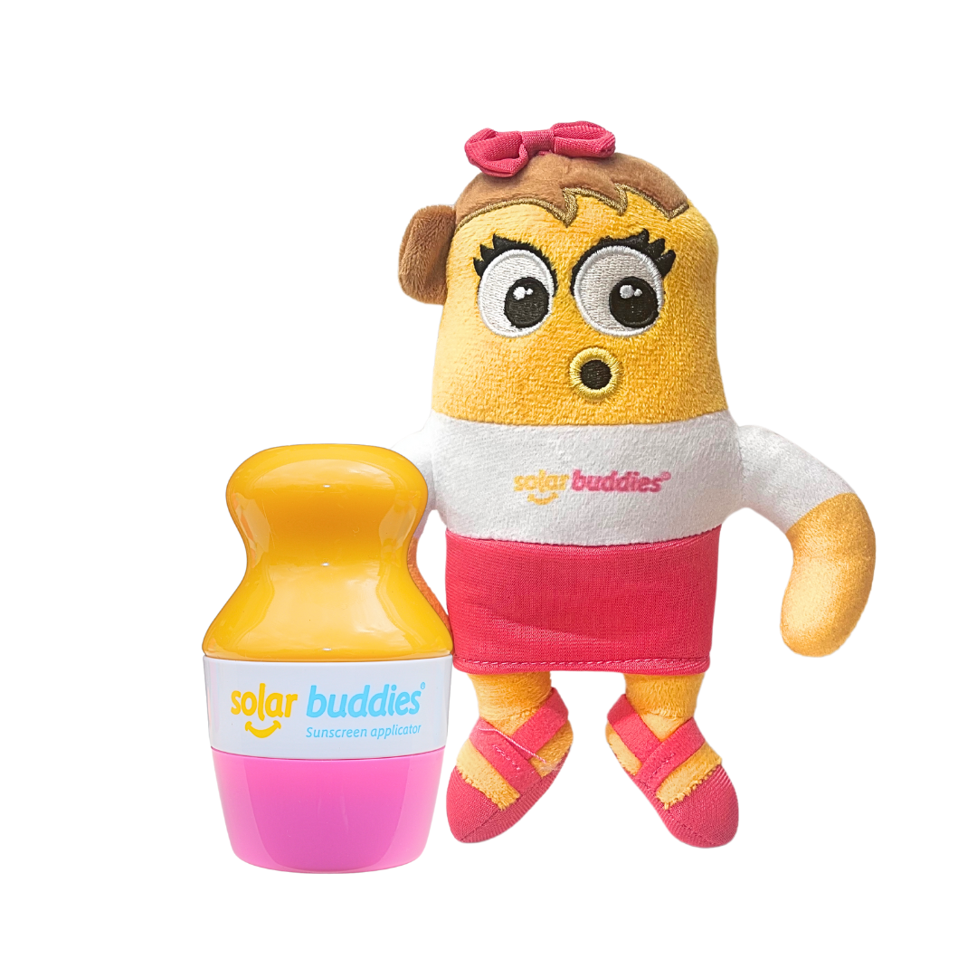 Solar Buddies Character Bundle – Plush Toy & Refillable Sunscreen Applicator